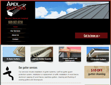 Tablet Screenshot of apexgutters.com